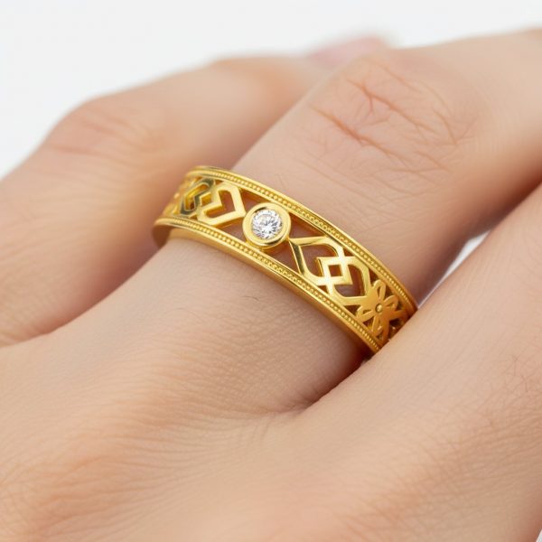 Nhẫn cưới vàng 10K Đẹp NC09