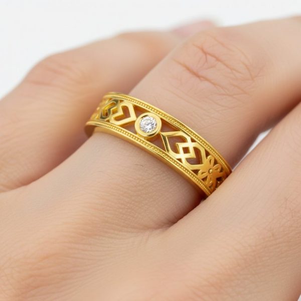 Nhẫn cưới vàng 10K Đẹp NC09