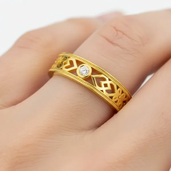 Nhẫn cưới vàng 10K Đẹp NC09