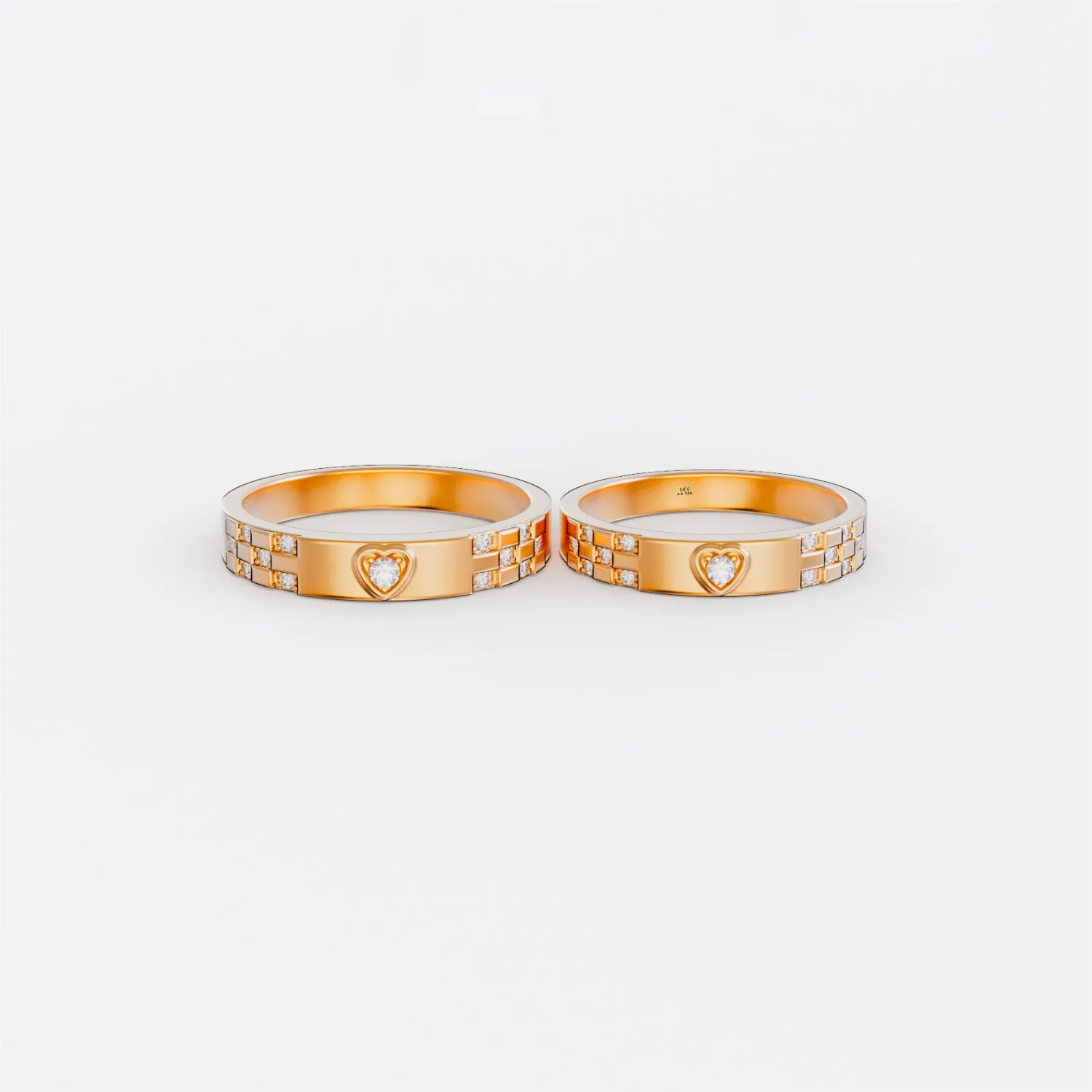 Nhẫn cưới vàng Vàng Ý 18K NC166