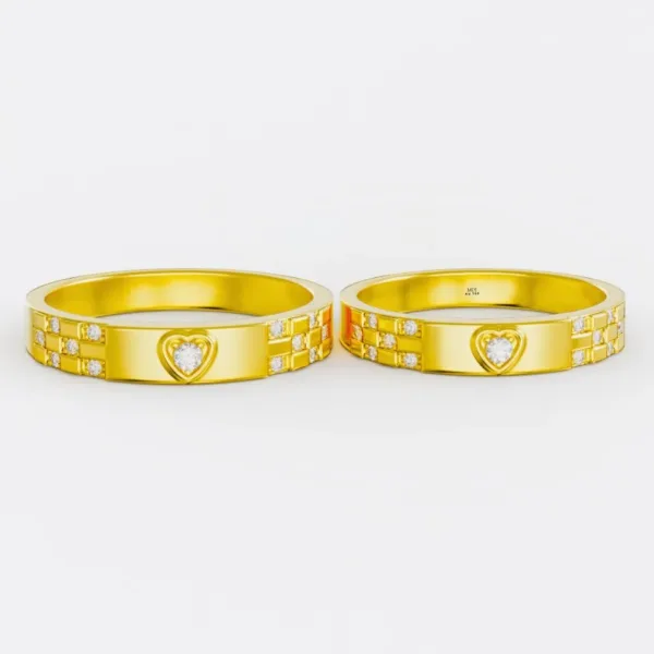 Nhẫn cưới vàng Vàng Ý 18K NC166