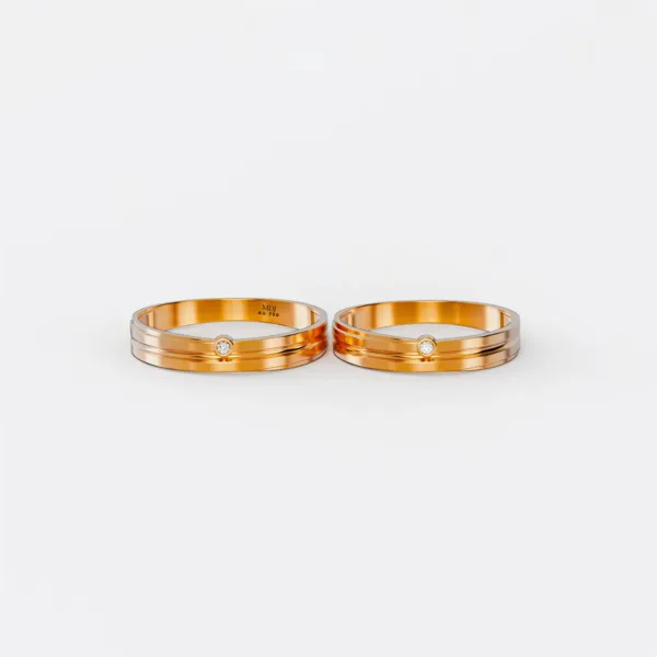 Nhẫn Cưới Hàn Quốc Vàng Tây Cao Cấp 18K  MDJ 5 Triệu Đồng NC223