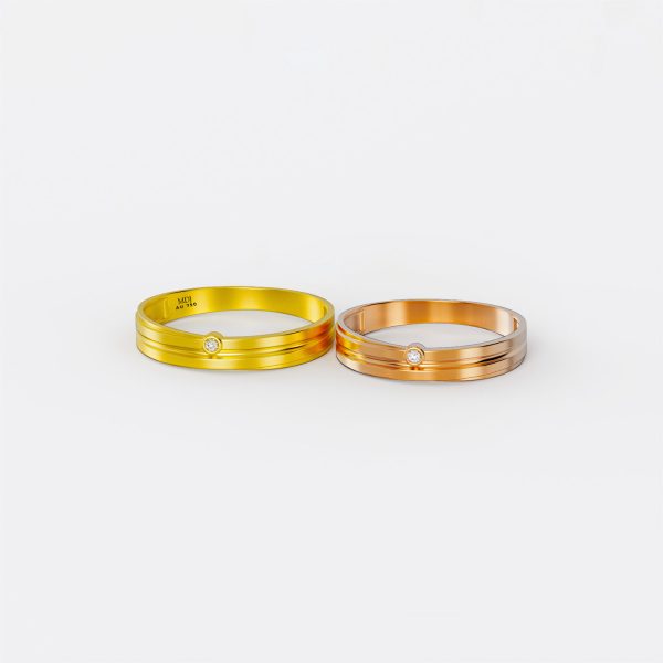 Nhẫn Cưới Hàn Quốc Vàng Tây Cao Cấp 18K  MDJ 5 Triệu Đồng NC223