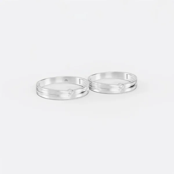 Nhẫn Cưới Hàn Quốc Vàng Tây Cao Cấp 18K  MDJ 5 Triệu Đồng NC223