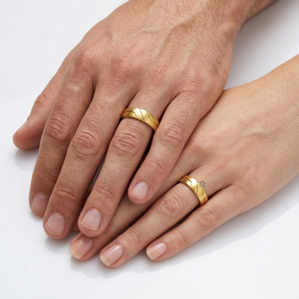 Nhẫn cưới vàng cao cấp Vàng 18 – NC230