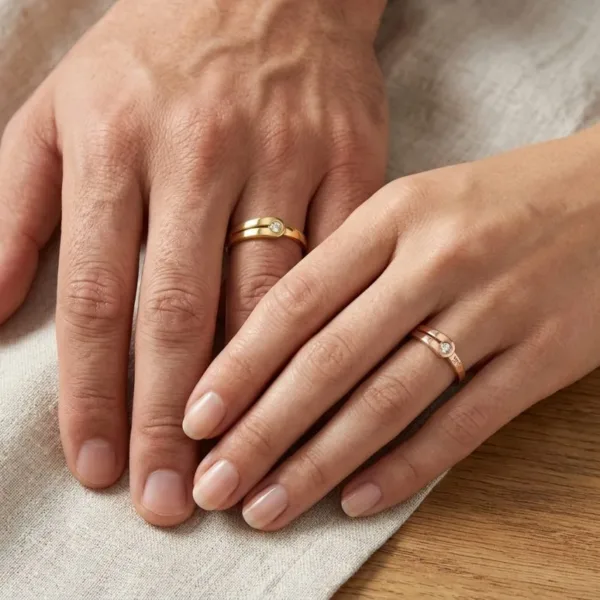 Nhẫn cưới vàng 18K NC35