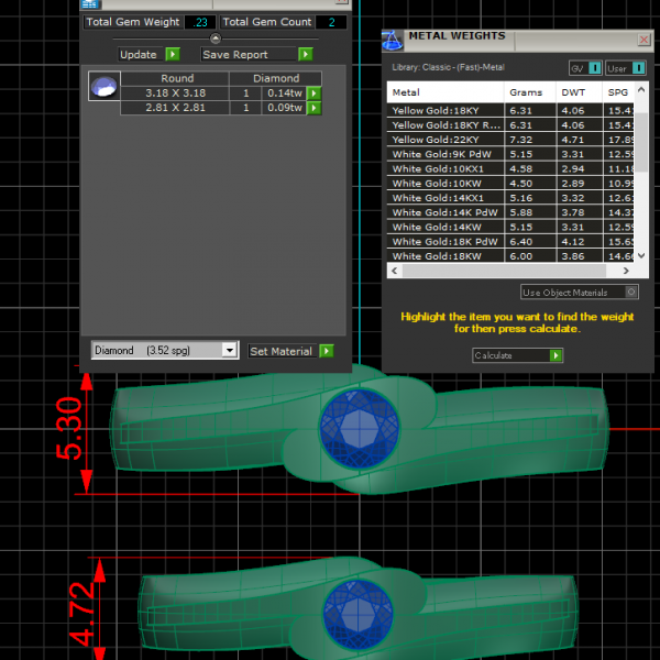 Nhẫn cưới vàng trắng 18K NC36