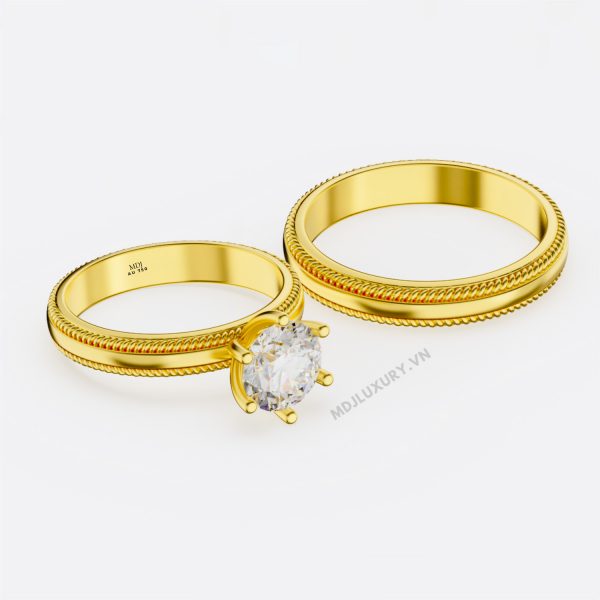 Nhẫn cưới vàng tây NC38