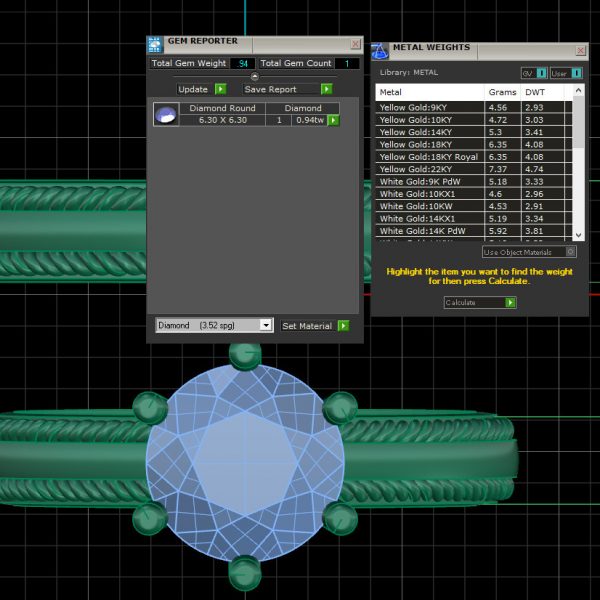 Nhẫn cưới vàng tây NC38