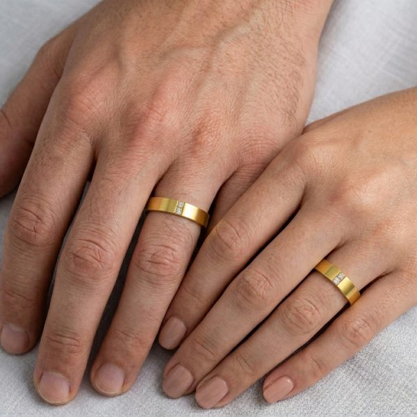 Nhẫn cưới vàng trắng NC84