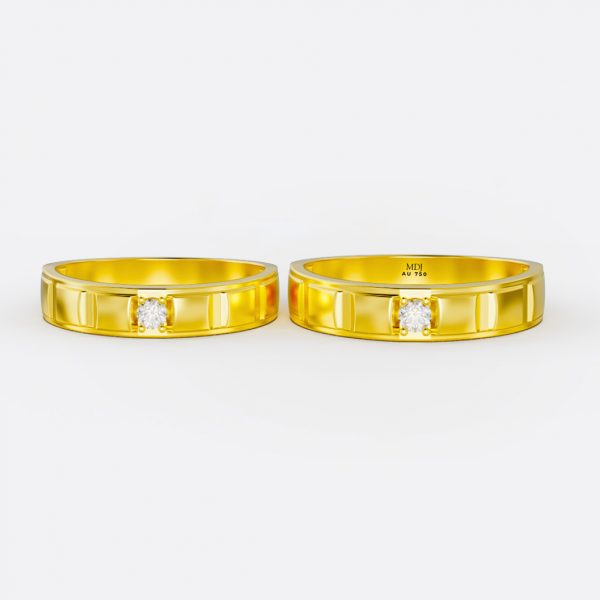 Nhẫn cưới Vàng Giá Dưới 3 Triệu Đính Kim Cương NC93