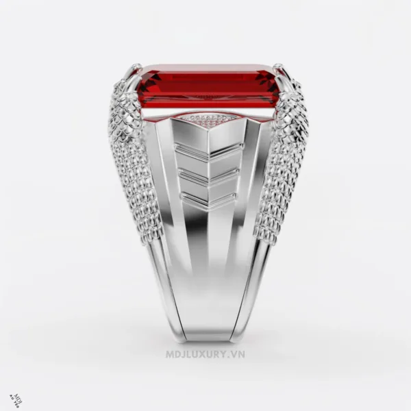 Nhẫn Vàng Nam Móng Rồng Đá Ruby Cao Cấp MDJ NN301
