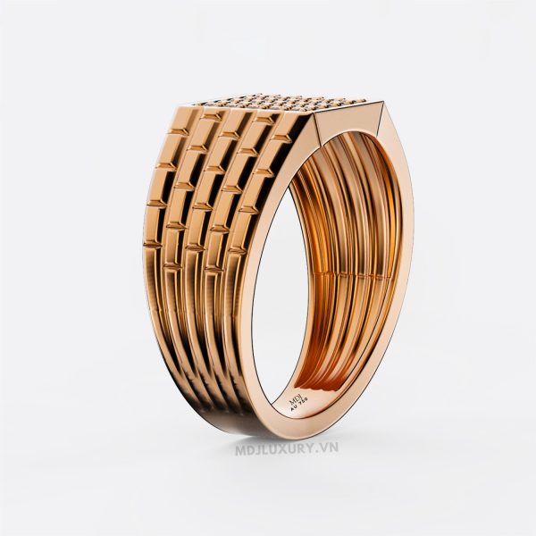 Nhẫn Nam Vàng Tây 18k Kim Cương MDJ NN376