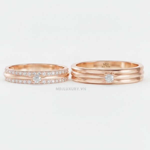 Nhẫn cưới vàng tây 18K- nhẫn cưới đẹp NC107 22 Nhẫn cưới vàng tây 18K- nhẫn cưới đẹp NC107