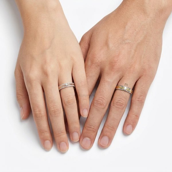 Nhẫn cưới vàng tây 18K- nhẫn cưới đẹp NC107