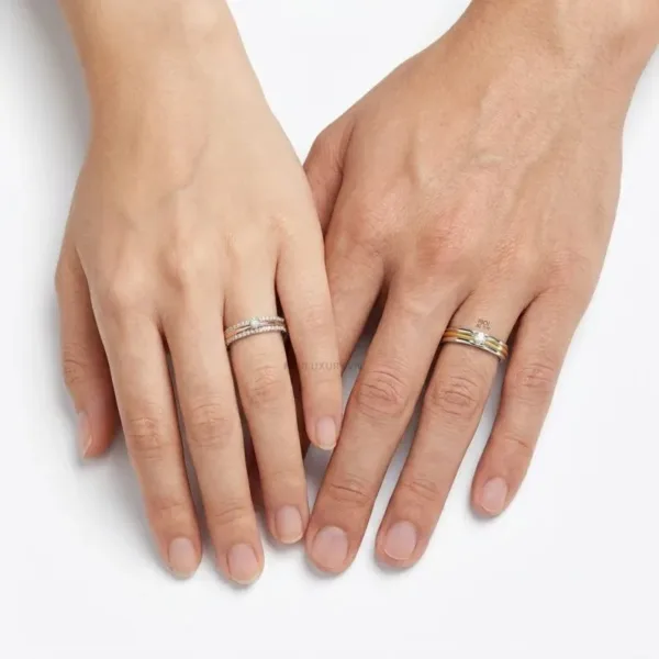 Nhẫn cưới vàng tây 18K- nhẫn cưới đẹp NC107