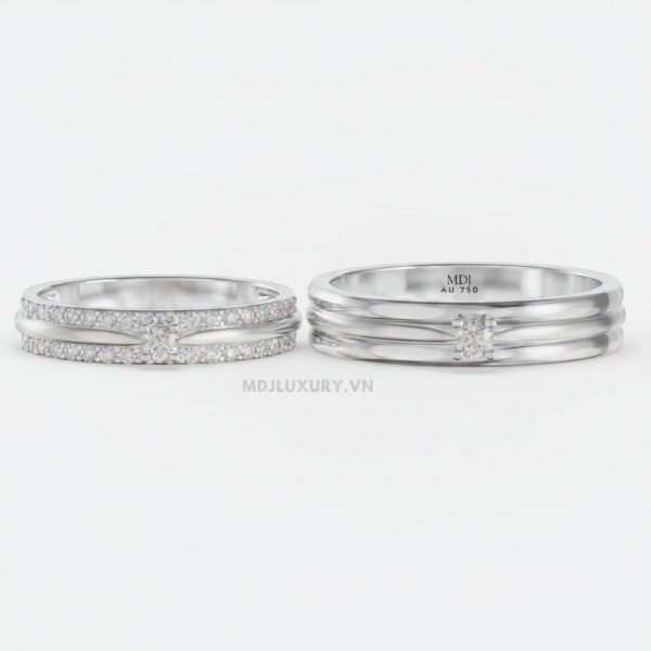 Nhẫn cưới vàng tây 18K- nhẫn cưới đẹp NC107 21 Nhẫn cưới vàng tây 18K- nhẫn cưới đẹp NC107