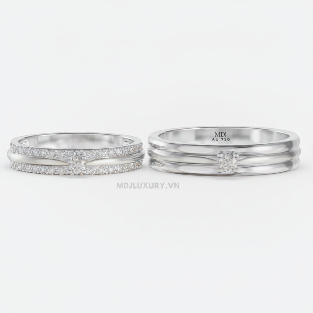 Nhẫn cưới vàng tây 18K- nhẫn cưới đẹp NC107 10 Nhẫn cưới vàng tây 18K- nhẫn cưới đẹp NC107