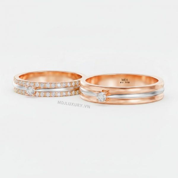 Nhẫn cưới vàng tây 18K- nhẫn cưới đẹp NC107 20 Nhẫn cưới vàng tây 18K- nhẫn cưới đẹp NC107