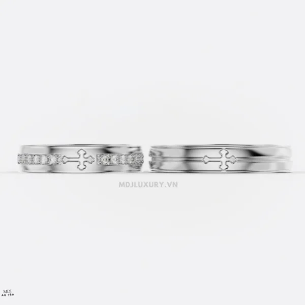 Nhẫn cưới hình thánh giá Thiên Chúa Giáo - NC119