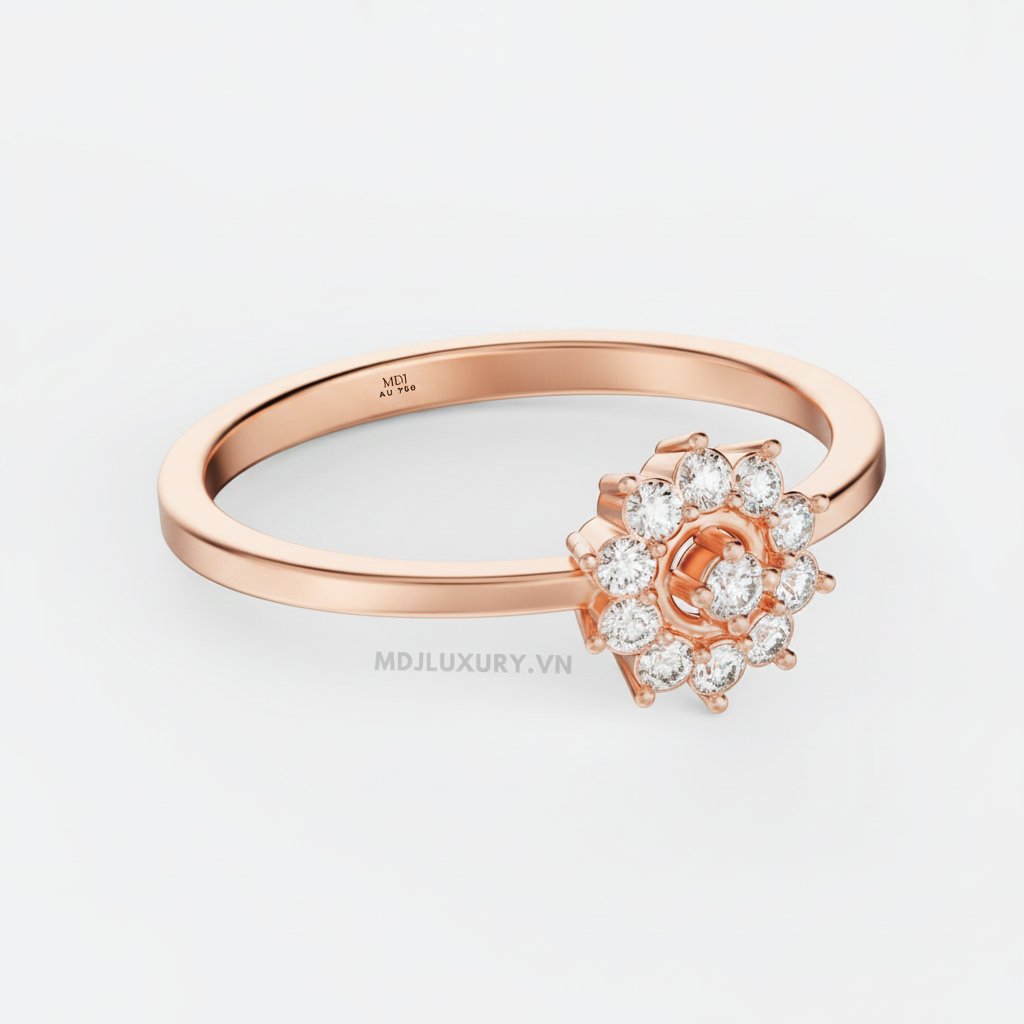 Nhẫn Cầu Hôn Vàng Kim Cương - Vẻ Đẹp Vượt Thời Gian Flower F020 2 Nhẫn Cầu Hôn Vàng Kim Cương – Vẻ Đẹp Vượt Thời Gian Flower F020
