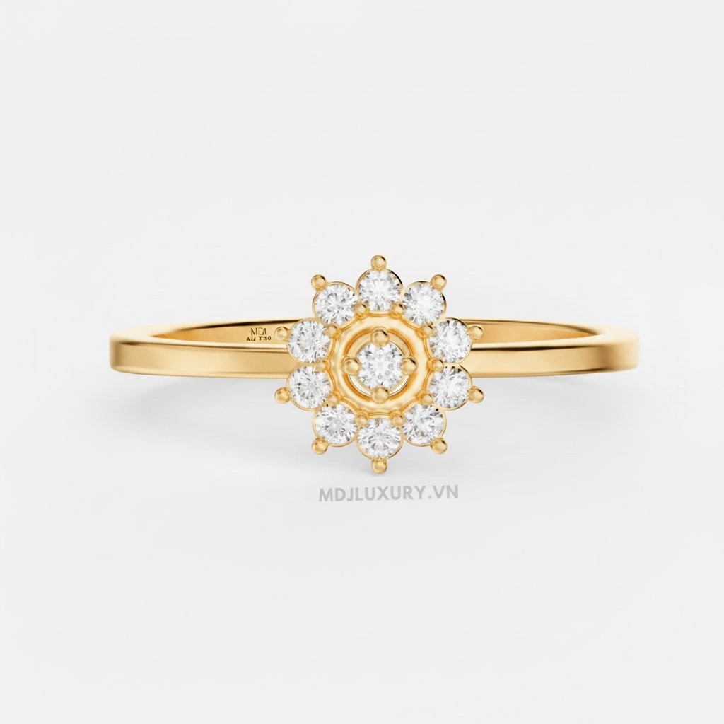 Nhẫn Cầu Hôn Vàng Kim Cương - Vẻ Đẹp Vượt Thời Gian Flower F020 1 Nhẫn Cầu Hôn Vàng Kim Cương – Vẻ Đẹp Vượt Thời Gian Flower F020