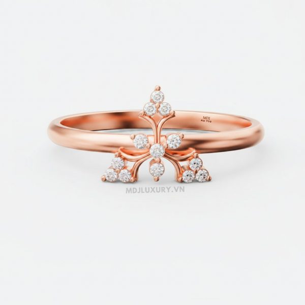 Nhẫn Cầu Hôn Kim Cương Giá Rẻ dưới 2 Triệu Flower F022