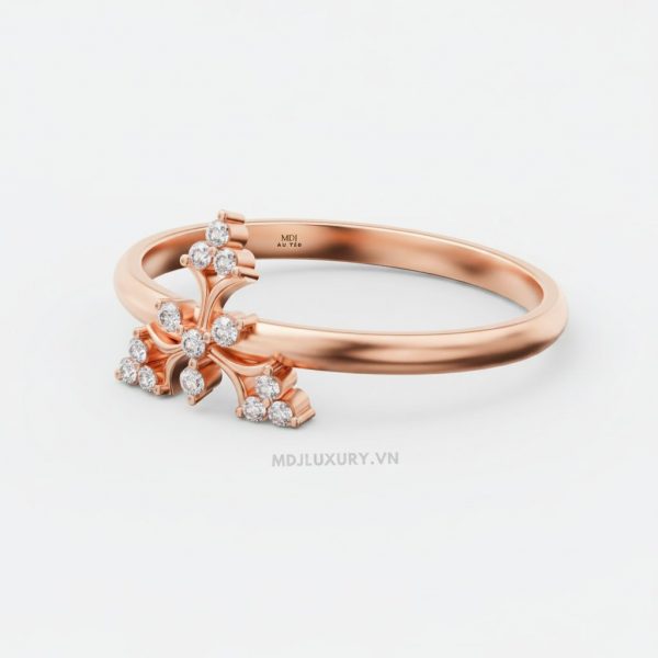 Nhẫn Cầu Hôn Kim Cương Giá Rẻ dưới 2 Triệu Flower F022