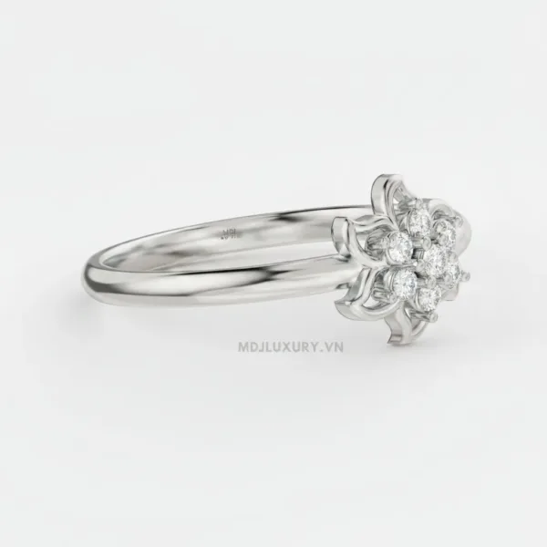 Nhẫn Cầu Hôn Vàng Hồng Kim Cương Flower F023