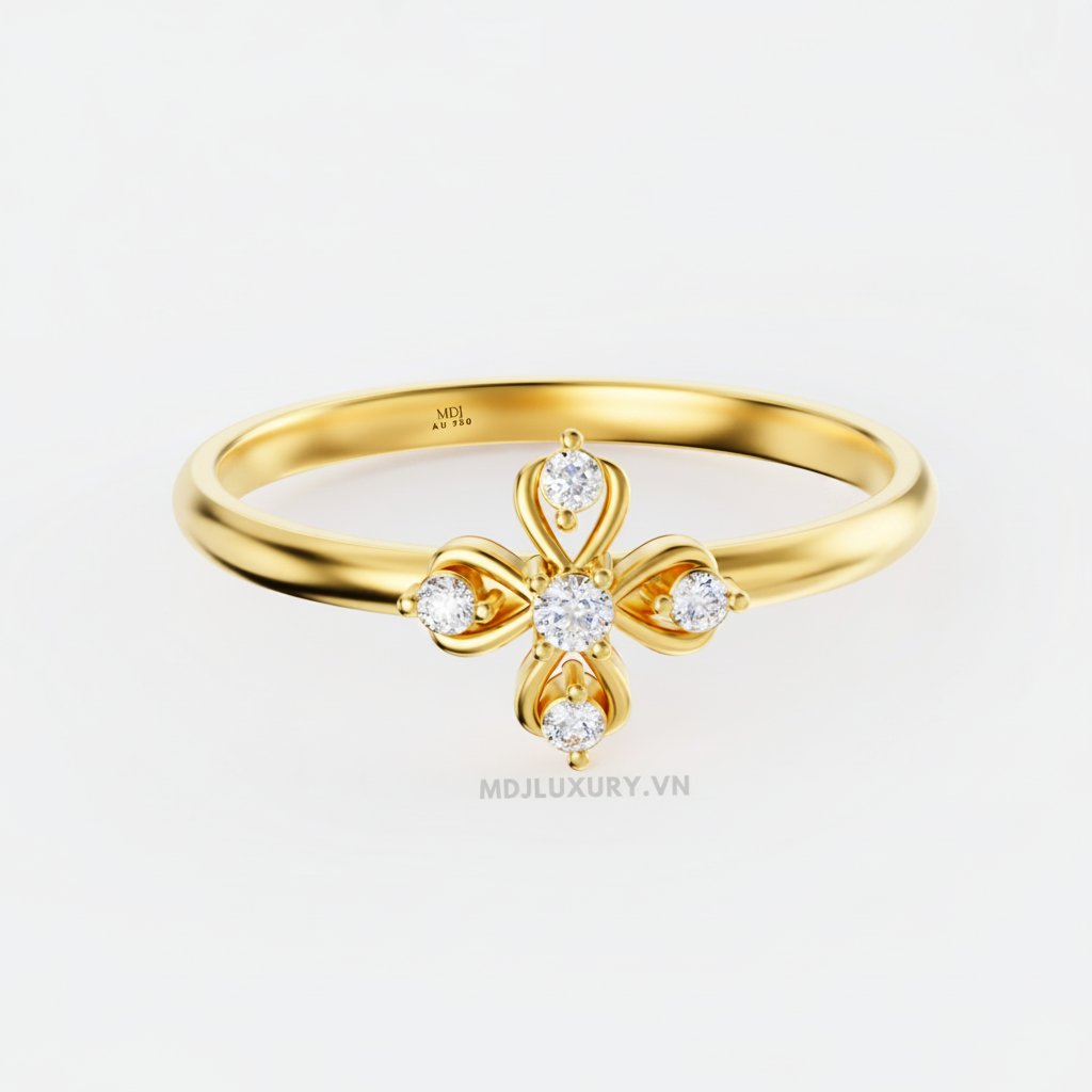 Nhẫn Cầu Hôn MDJ Flower F027 3 Nhẫn Cầu Hôn MDJ Flower F027