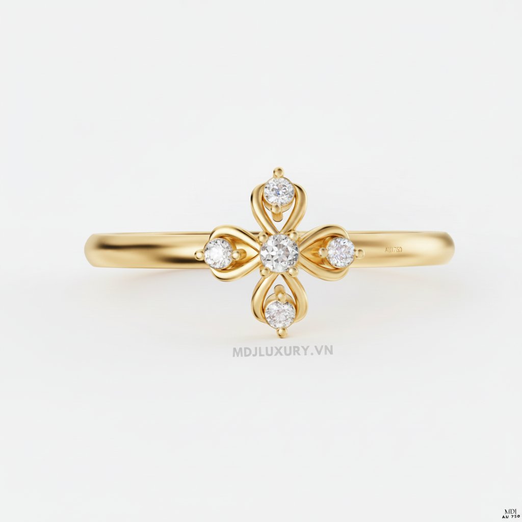 Nhẫn Cầu Hôn MDJ Flower F027 1 Nhẫn Cầu Hôn MDJ Flower F027