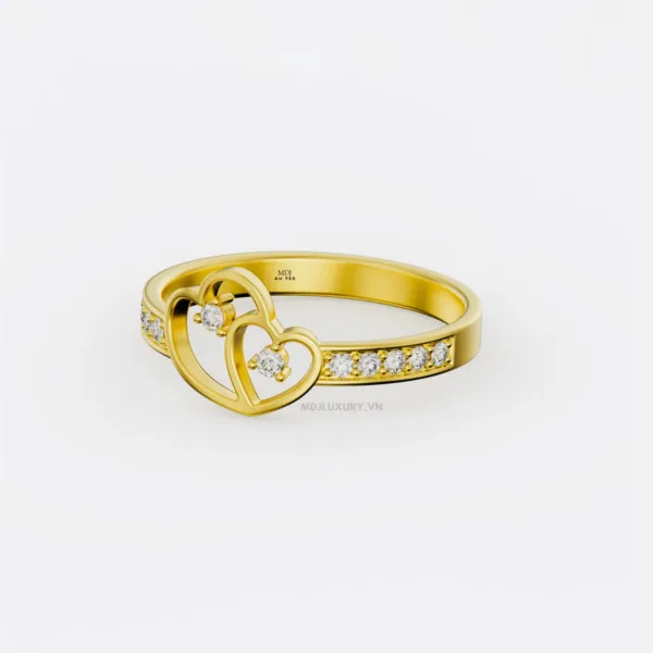 Nhẫn Cầu Hôn Trái Tim Vàng 14K M9006