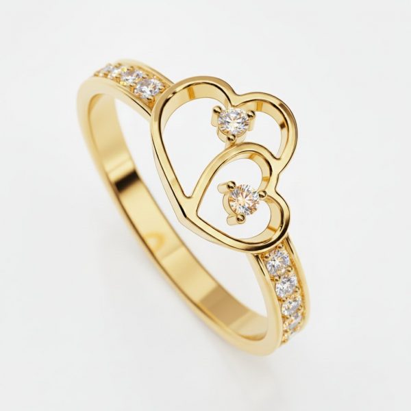 Nhẫn Cầu Hôn Trái Tim Vàng 14K M9006