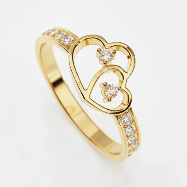 Nhẫn Cầu Hôn Trái Tim Vàng 14K M9006
