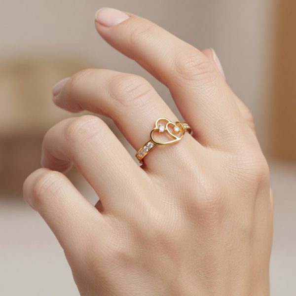 Nhẫn Cầu Hôn Trái Tim Vàng 14K M9006