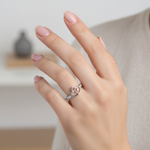 Nhẫn Cầu Hôn Trái Tim Vàng 14K M9006