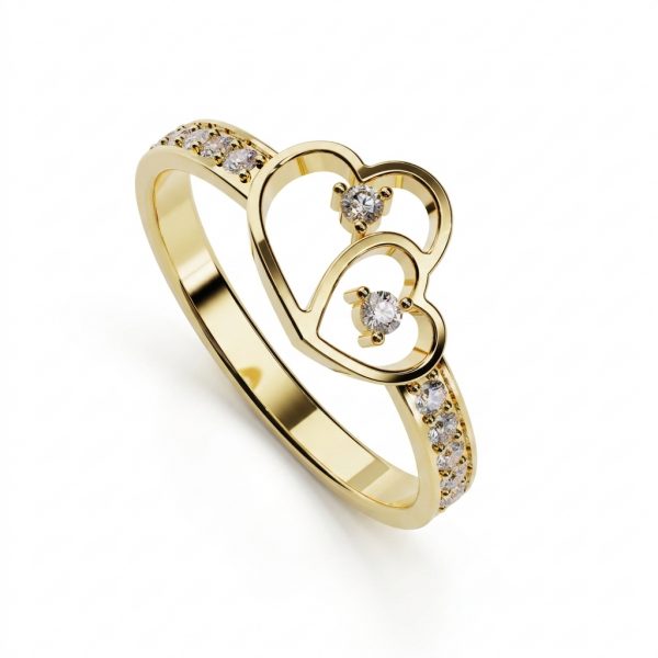 Nhẫn Cầu Hôn Trái Tim Vàng 14K M9006