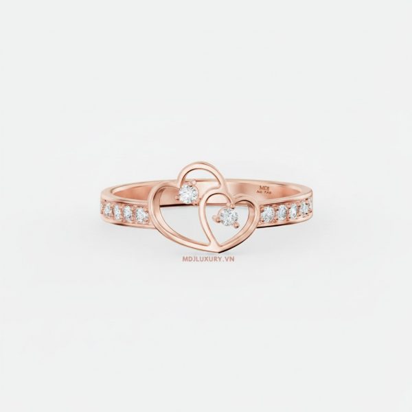 Nhẫn Cầu Hôn Trái Tim Vàng 14K M9006