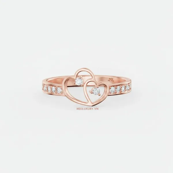 Nhẫn Cầu Hôn Trái Tim Vàng 14K M9006
