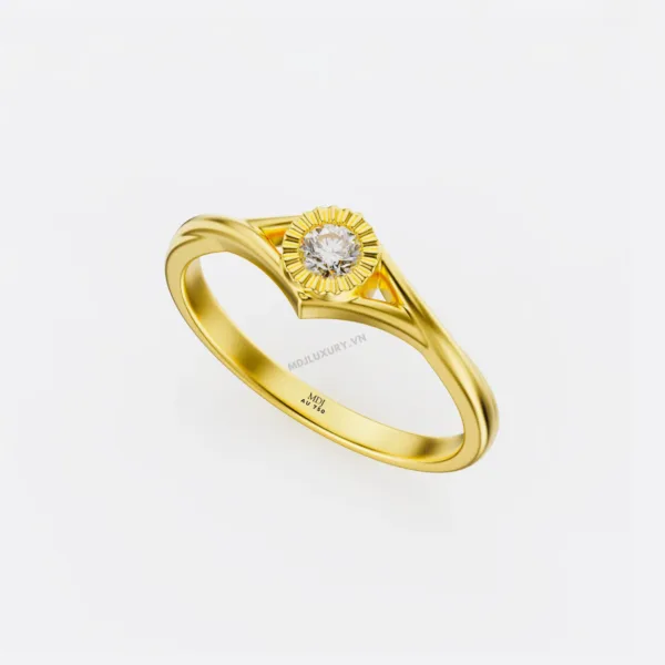 Nhẫn Đính Hôn Vàng Hồng NNU256