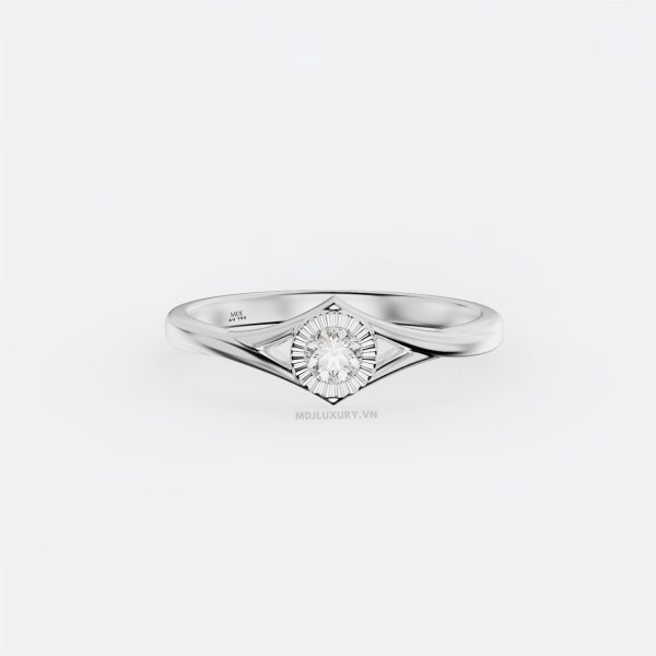 Nhẫn Đính Hôn Vàng Hồng NNU256