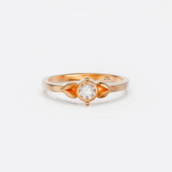 Nhẫn Đính Hôn Đẹp Vàng Tây 18k NNU257