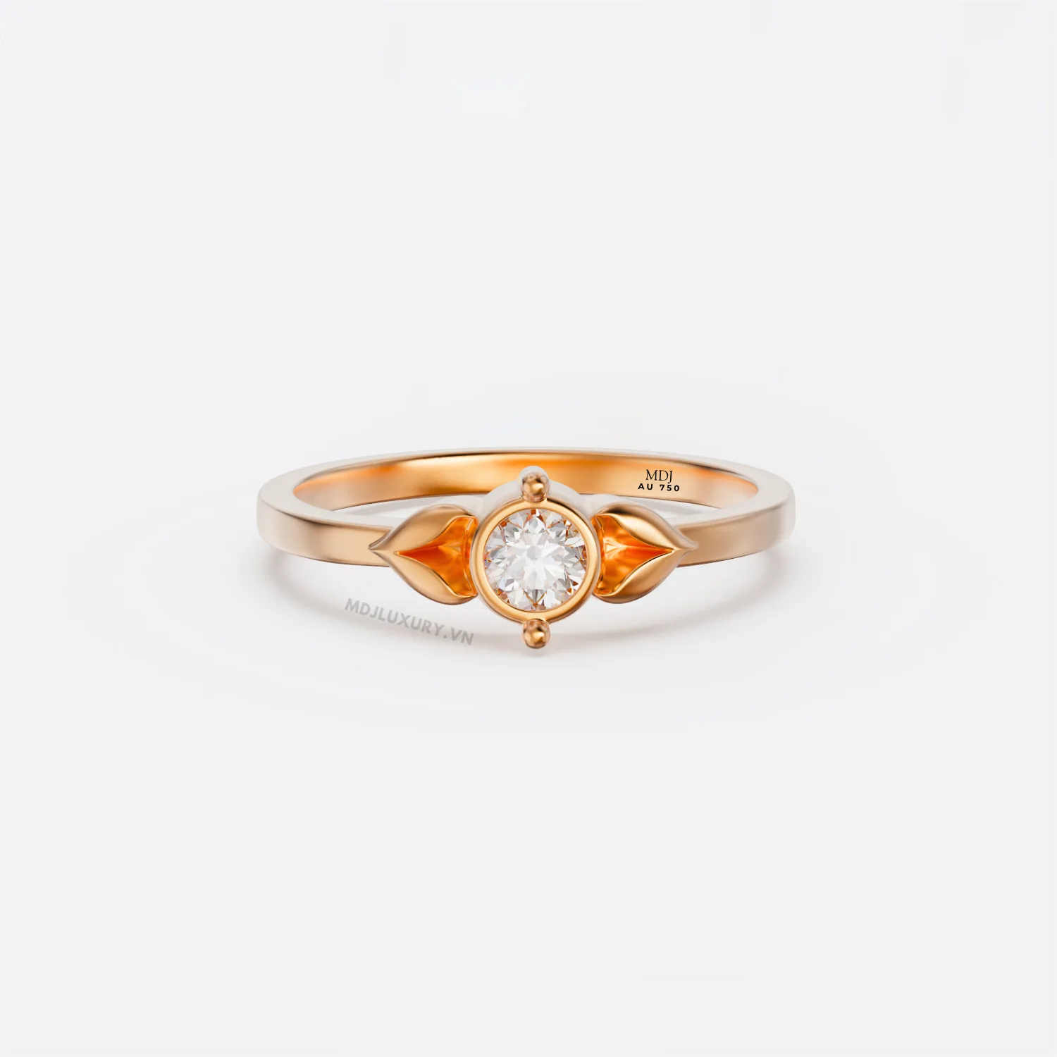 Nhẫn Đính Hôn Đẹp Vàng Tây 18k NNU257