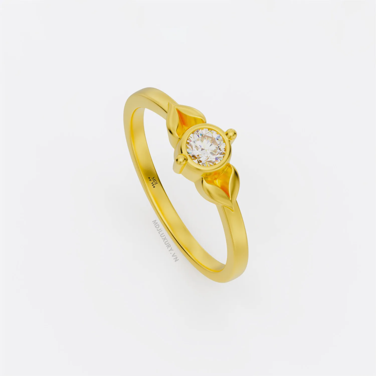 Nhẫn Đính Hôn Đẹp Vàng Tây 18k NNU257