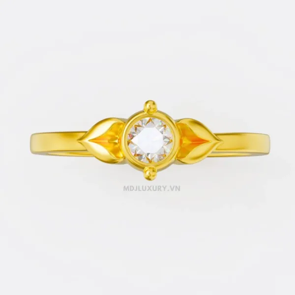 Nhẫn Đính Hôn Đẹp Vàng Tây 18k NNU257