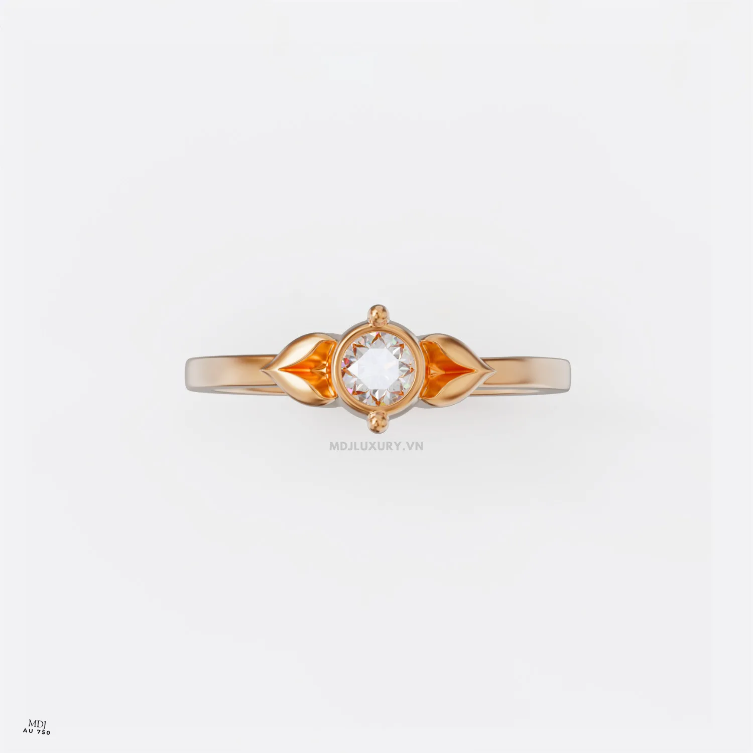 Nhẫn Đính Hôn Đẹp Vàng Tây 18k NNU257