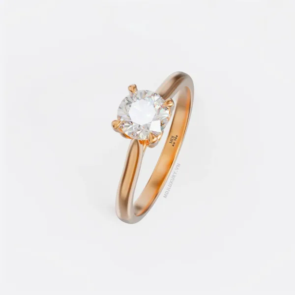 Nhẫn Đính Hôn Vàng Tây 18k NNU258