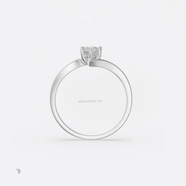 Nhẫn Đính Hôn Kim Cương Thiên Nhiên Vàng tây 18k NNU259