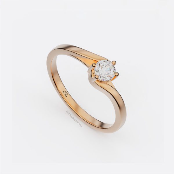 Nhẫn Đính Hôn Vàng Trắng 18k NNU261