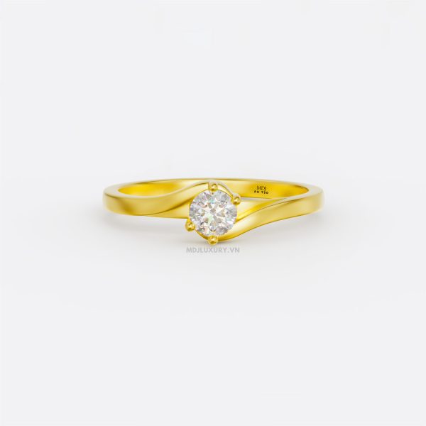 Nhẫn Đính Hôn Vàng Trắng 18k NNU261